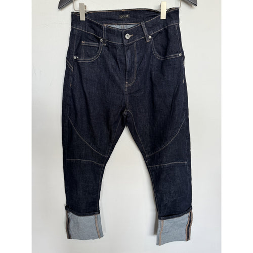 Qnuz Clothing Dark Trendy denim Jeans Clothing 33 denim blue