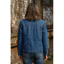 Load image into Gallery viewer, Qnuz Clothing Denim jacket w Embrodery Clothing 33 denim blue
