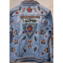 Load image into Gallery viewer, Qnuz Clothing Denim jacket w Embrodery Clothing 33 denim blue
