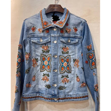 Load image into Gallery viewer, Qnuz Clothing Denim jacket w Embrodery Clothing 33 denim blue
