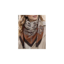 Load image into Gallery viewer, Qnuz Double printed on both sides Scarf 90x90 cm Scarf 63 Taupe
