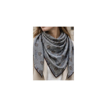 Load image into Gallery viewer, Qnuz Double printed on both sides Scarf 90x90 cm Scarf 63 Taupe
