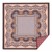 Load image into Gallery viewer, Qnuz Double printed on both sides Scarf 90x90 cm Scarf 28 Burgundy
