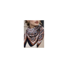 Load image into Gallery viewer, Qnuz Double printed on both sides Scarf 90x90 cm Scarf 28 Burgundy

