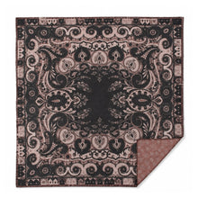 Load image into Gallery viewer, Qnuz Double printed on both sides Scarf 90x90 cm Scarf 60 Marron
