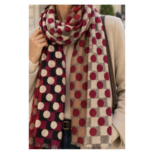 Load image into Gallery viewer, Qnuz Double printed on both sides Scarf 90x90 cm Scarf 28 Burgundy
