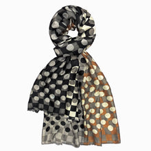 Load image into Gallery viewer, Qnuz Double printed on both sides Scarf 90x90 cm Scarf 99 Black
