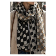 Load image into Gallery viewer, Qnuz Double printed on both sides Scarf 90x90 cm Scarf 99 Black
