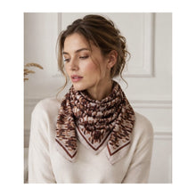 Load image into Gallery viewer, Qnuz Double printed on both sides Scarf 90x90 cm Scarf 63 Taupe
