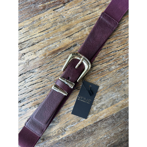 Qnuz Elastic belt Belt 28 Burgundy