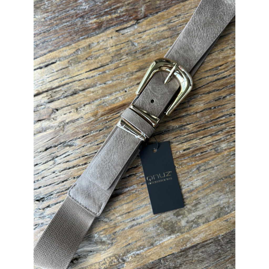 Qnuz Elastic belt Belt 63 Taupe