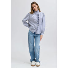 Load image into Gallery viewer, Qnuz Clothing Exclusiv striped Shirt Clothing 30 Blue

