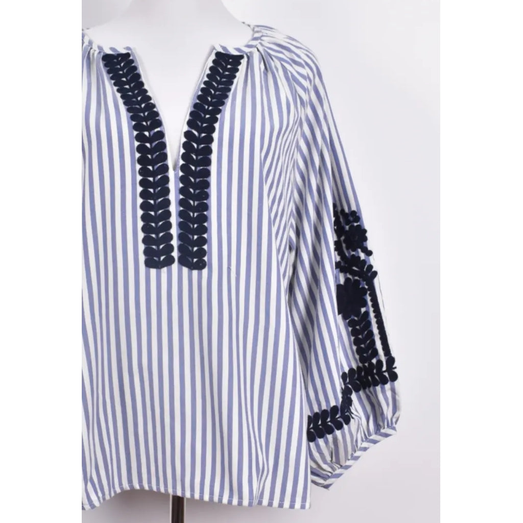 Qnuz Clothing Exclusiv striped Shirt Clothing 30 Blue