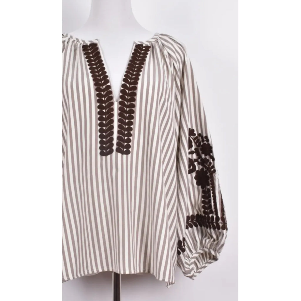 Qnuz Clothing Exclusiv striped Shirt Clothing 60 Marron