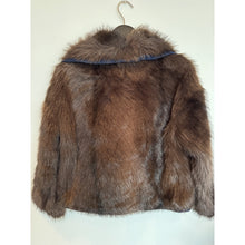 Load image into Gallery viewer, Qnuz Clothing Fake Fur w Denim Jacket Clothing 60 Marron
