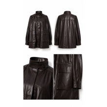 Load image into Gallery viewer, Qnuz Clothing Fake Leather Jacket Clothing 60 Marron
