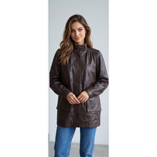 Load image into Gallery viewer, Qnuz Clothing Fake Leather Jacket Clothing 60 Marron
