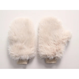 Qnuz Fake fur Glove Hat/Glove 13 Beige