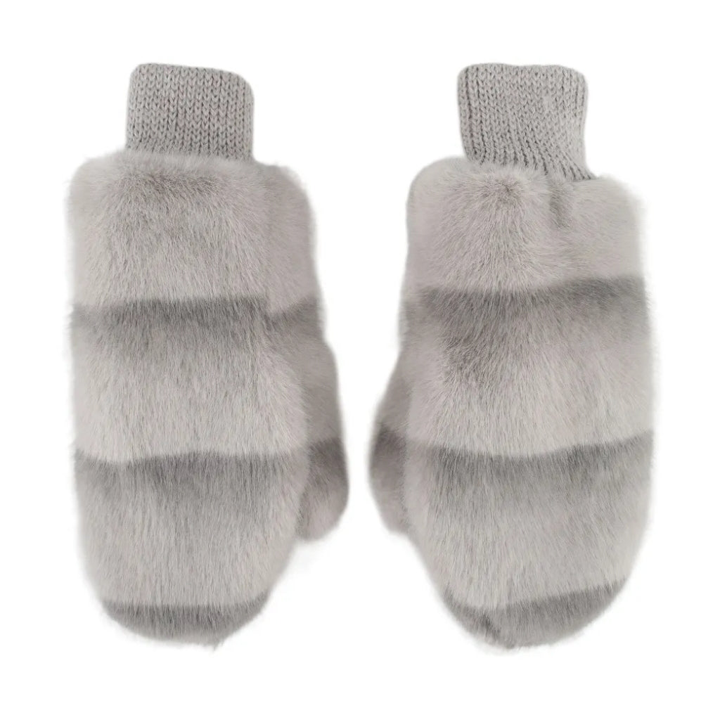 Qnuz Fake fur Glove Hat/Glove 97 Grey