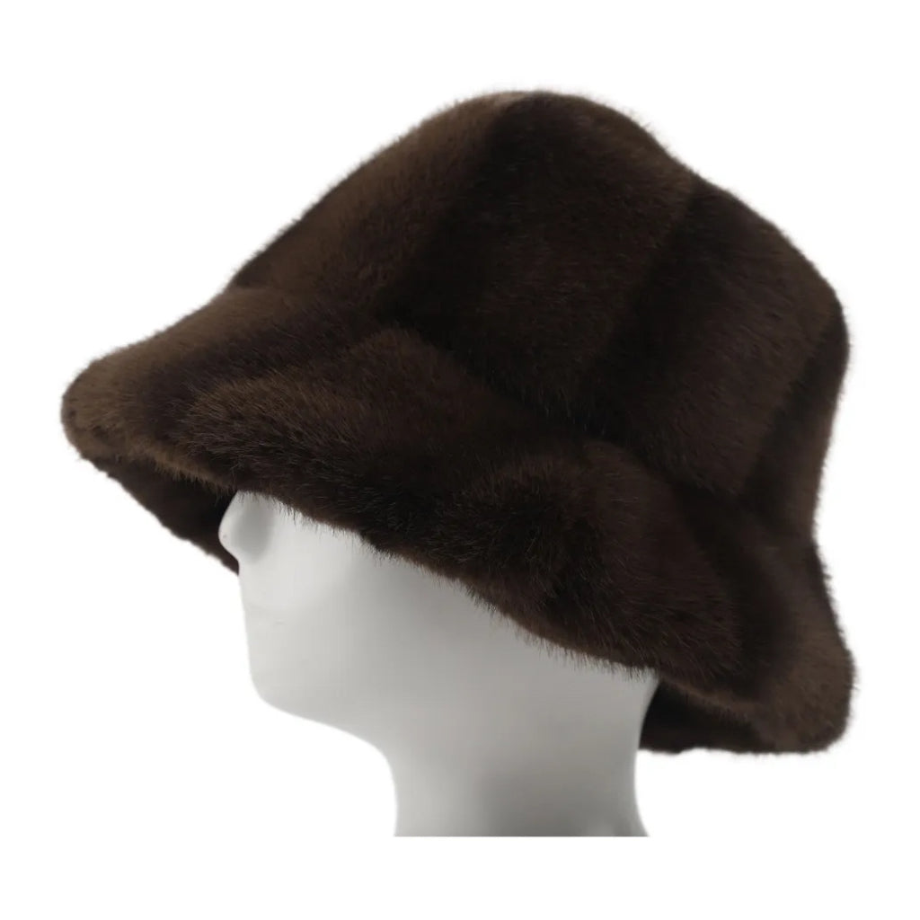 Qnuz Fake fur Glove Hat/Glove 60 Marron