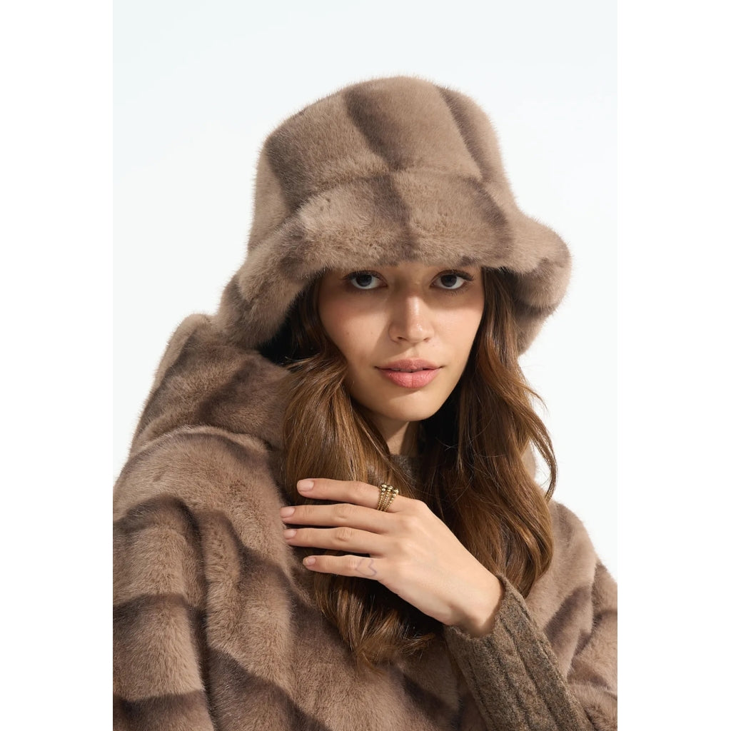 Qnuz Fake fur Glove Hat/Glove 63 Taupe