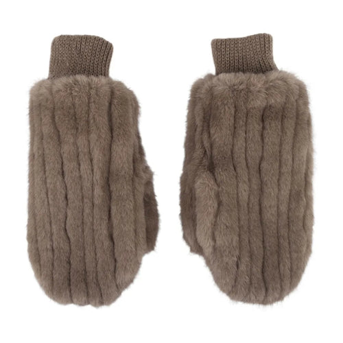 Qnuz Fake fur Glove Hat/Glove 63 Taupe