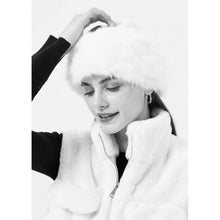 Load image into Gallery viewer, Qnuz Fake fur Hat w knitting Hat/Glove 97 Grey
