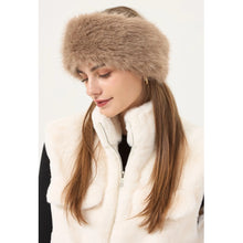 Load image into Gallery viewer, Qnuz Fake fur Headband w elastic Hat/Glove 63 Taupe
