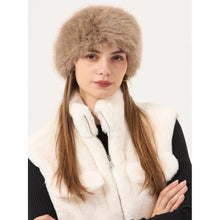 Load image into Gallery viewer, Qnuz Fake fur Headband w elastic Hat/Glove 63 Taupe
