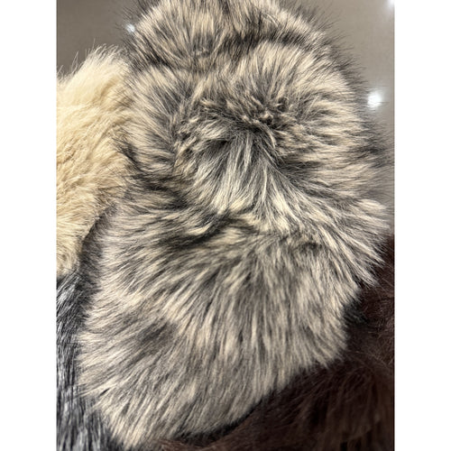 Qnuz Fake fur Headband w elastic Hat/Glove 9901 Black Mix