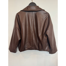 Load image into Gallery viewer, Qnuz Clothing Fake leather Jacket Clothing 606 Choco
