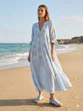 Load image into Gallery viewer, Qnuz Clothing Flora Dress Clothing 32 blue
