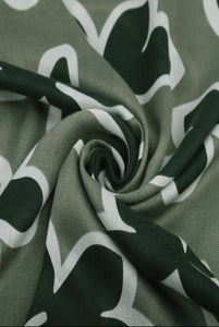 Qnuz Flower Print Scarf 90 x 180 cm Scarf