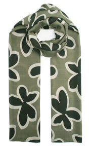 Qnuz Flower Print Scarf 90 x 180 cm Scarf