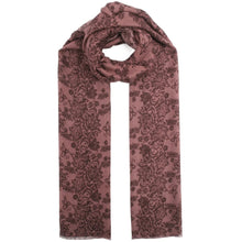Load image into Gallery viewer, Qnuz Flower Print Scarf 90 x 180 cm Scarf 28 Burgundy
