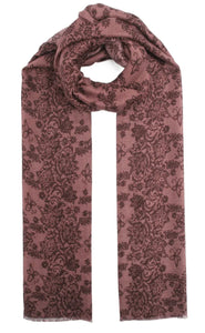 Qnuz Flower Print Scarf 90 x 180 cm Scarf