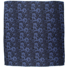 Load image into Gallery viewer, Qnuz Flower Print Scarf 90 x 180 cm Scarf 31 Navy blue
