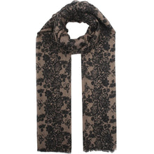 Load image into Gallery viewer, Qnuz Flower Print Scarf 90 x 180 cm Scarf 60 Marron
