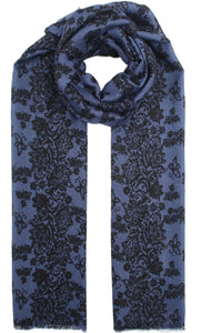 Qnuz Flower Print Scarf 90 x 180 cm Scarf