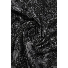 Load image into Gallery viewer, Qnuz Flower Print Scarf 90 x 180 cm Scarf 99 Black
