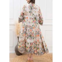 Load image into Gallery viewer, Qnuz Clothing Flower mix Dress Clothing 13 Beige
