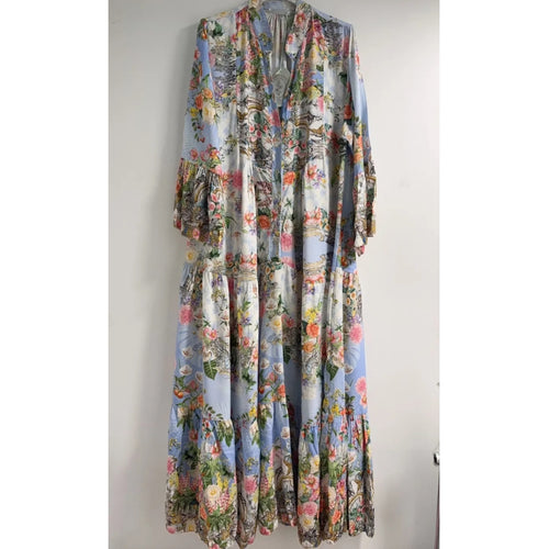 Qnuz Clothing Flower mix Dress Clothing 32 blue