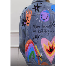 Load image into Gallery viewer, Qnuz Clothing Handpainted Denim Jacket Clothing 33 denim blue
