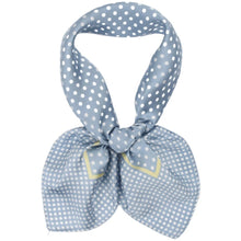 Load image into Gallery viewer, Qnuz Heart &amp; Leopard Scarf 20% SILK 70 x 70 cm Scarf 32 Jeans summerblue
