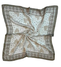 Load image into Gallery viewer, Qnuz Heart Scarf 20% SILK 70 x 70 cm Scarf
