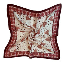 Load image into Gallery viewer, Qnuz Heart Scarf 20% SILK 70 x 70 cm Scarf
