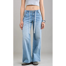 Load image into Gallery viewer, Qnuz Clothing Jeans w Stripe Clothing 33 denim blue
