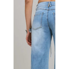 Load image into Gallery viewer, Qnuz Clothing Jeans w Stripe Clothing 33 denim blue
