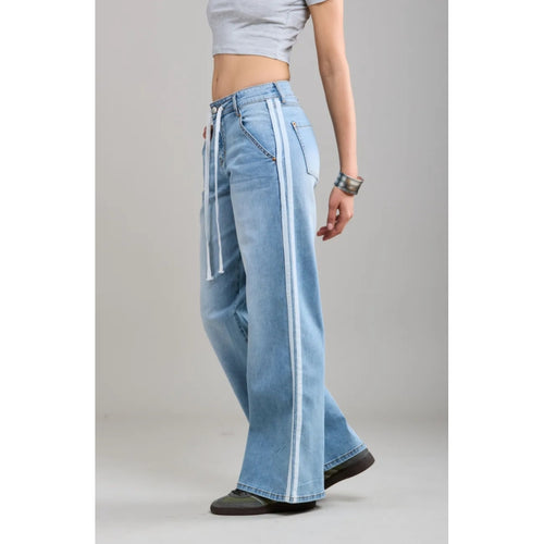 Qnuz Clothing Jeans w Stripe Clothing 33 denim blue