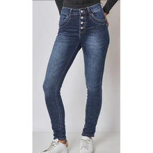 Load image into Gallery viewer, Qnuz Clothing Jeans w buttons Clothing 33 denim blue
